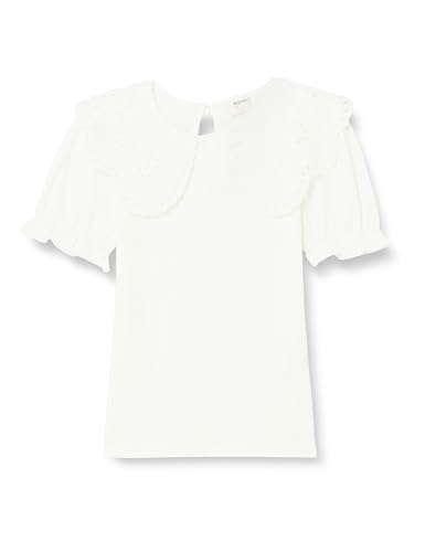 Koton Girls Blouse Short Puff Sleeve Wide Peter Pan Neck Cotton