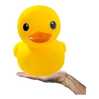 Jumbo Rubber Duck Bath Toy | Giant Ducks Big Duckie Baby Shower Birthday Party Favors 8-Inches (Large)