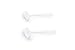 Fox Run Mini Ladle Set, Plastic, 2-Piece, Regular White