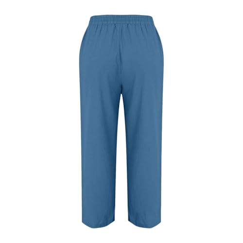 Summer Crop Pants for Women 2023 Trendy | Cropped Pants Women Dressy Blue