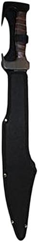 Fantasy Knives TR-0109 25" Spartan Sword in Black Blade with Velcro Sheath PU Wrapped Handle