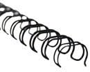 Renz Premium 1/4" Black 3:1 Twin Loop Ring Wire - 100pk