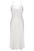 Ekouaer Sleepwear Womens Silk Satin Chemise Nightgown V Neck Lace Lounge Dress Nightwear (White,Medium)