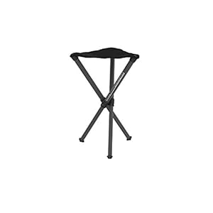 Walkstool – Basic Model – Zwart – 3 poten opvouwbare kruk in aluminium – Hoogte 50 cm – Opvouwbare kruk – Maximale…