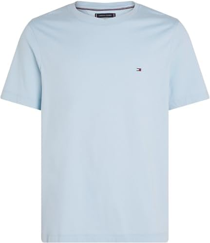T-Shirt Manches Courtes Homme Seasonal Solid Tee avec Col Ras-du-Cou, Bleu (Breezy Blue), S