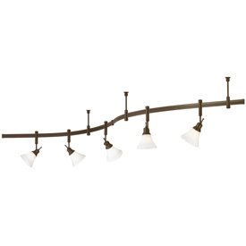 Tiella 800RAL5CWZ, Casual Track Lighting Kits, 100 watt Flexible Track Light System, Bronze