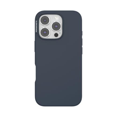PopSockets iPhone 16 Pro Case Compatible with MagSafe, Phone Case for iPhone 16 Pro, Wireless Charging Compatible, Case Only - Navy
