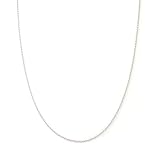 2MM Stainless Steel Chain Necklace, Silver Tone Open Cable Thin Chain Jewelry for Necklace Alone or Pendant Addition,16-30 inches