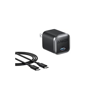 Anker Nano Charger (45W) with USB-C & USB-C ケーブル ブラック
