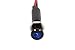 Alpinetech PLB8MS 8mm 5/16" 12V LED Metal Signal Indicator Pilot Dash Light Black Bezel with Symbols (High Beam Indicator)