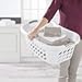 Sterilite 1.25 Bushel/44 L Ultra HipHold Laundry Basket, White