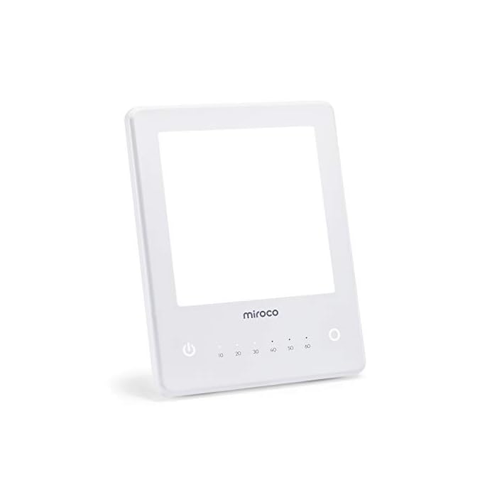 Light Therapy Lamp, Miroco UV Free 10000 Lux Brightness, Timer Function, Touch Control, Standing Bracket, for Home…