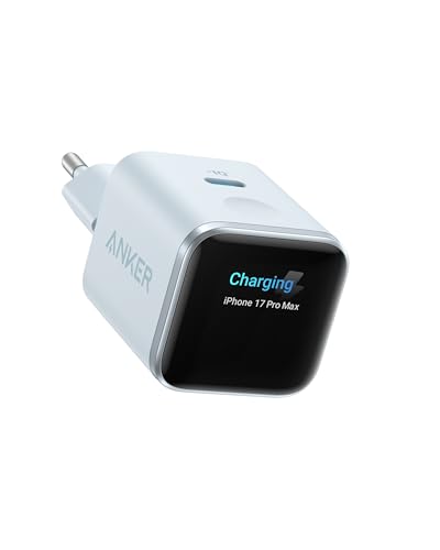 Anker Smart Ladegerät, Anker Nano 45W USB C Ladegerät mit Display und intelligenter Erkennung, integriertem Schonmodus, kompaktes GaN Schnellladegerät