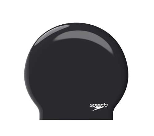 Speedo Adult Unisex Biofuse Protective Swim Caps, Black, L