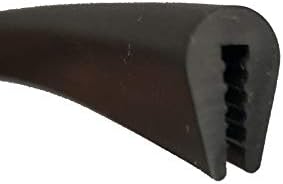 Black U Channel Edge Trim Seal EPDM 15/32" high x 19/64" Wide (160 Feet)