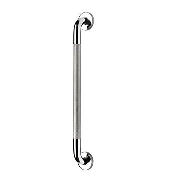 Croydex AP500741 600 mm Safety Support Rail Stainless Steel Grab Bar with Anti-Slip Grip for Bathroom, Chrome