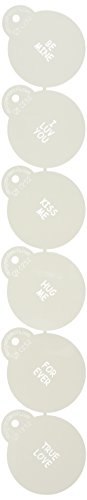 Designer Stencils C252 Candy Heart Sayings Cookie Stencils, Small, Beige/Semi-Transparent