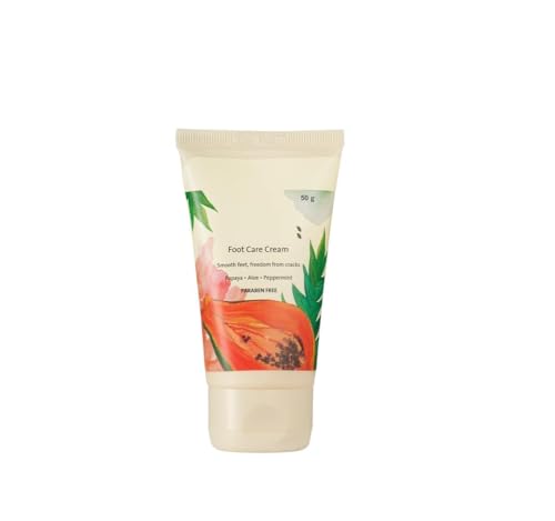 Foot Cream For Rough Dry and Cracked Heel, Feet Cream For Heel Repair With Benefits Of AleoVera Papaya & Peppermint (50 g (Pack of 1))