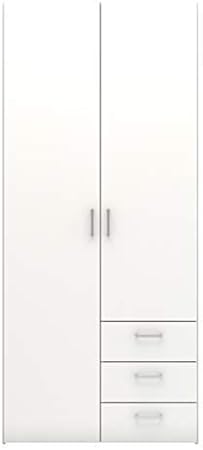 Amazon Com Tvilum Space Wardrobe With 2 Doors And 3 Drawers