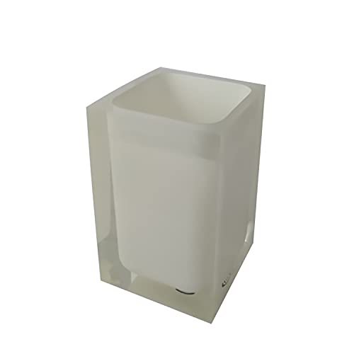 Gedy Auckland Bathroom Toothbrush Holder Resin White Finish