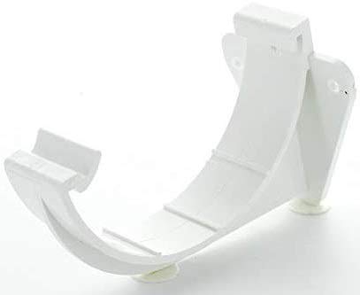 Pack of 3 WR025 White Hunter 112mm Surefit Half Round Gutter Support Bracket - Dual fixings