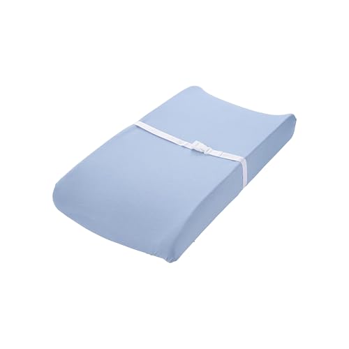Simple Joys by Carter's Baby 2-Pack Cotton Changing Pad Covers Costumes pour Nourrissons et Tout-Petits, Bleu Marine/Bleu Clair, Taille Unique (Lot de 2) Mixte Enfant