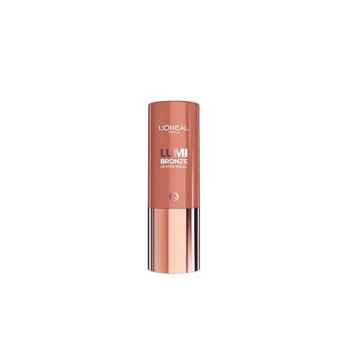L'Oréal Paris Lumi Le Bronzer Stick Soleil Bronceador iluminador en barra Modulable y difuminable, Proporcionan un brillo luminoso y Bronceado, Sunkissed Rose