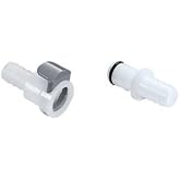 Air Hose Quick-Connect Male and Female Connectors Replacement Parts for Sleep Number Bed F-236 and M-236 (For Beds with 3/8 Inch Inside Diameter Hoses Only)