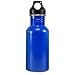 Eco-Friendly Wide Mouth 17 oz, 500 mL Stainless Steel Water Bottle - BPA Free, Shiny Blue