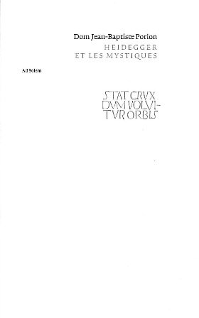 Heidegger et les mystiques