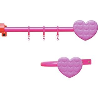 Kids Heart Metal Curtain Pole Set Pink Amazon Co Uk Kitchen
