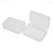 ReFaXi 2Pcs Plastic Transparent Clear Storage Box Collection Container Case with Lid