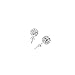 RIVERTREE 925 Sterling Silver 8mm Pave Crystal Disco ball Earrings Stud Silver for Women Shamballa Inspired Mothers Day Gifts
