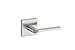 Kwikset 91540-023 Lisbon Door Handle Lever with Modern Contemporary Slim Square Design for Home Hallway or Closet Passage in Satin Nickel 4.23