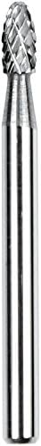 Dedeco 12402 Carbide Bur, Double-Cut, Flame, 1/8" x 1/8" x 1/4", SH-41