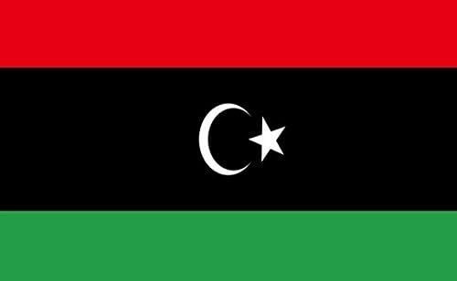 Libya New Hand Waving Flag 4" x 6" - Hand Held Libyan New 4 x 6 Inch Flags With Stick