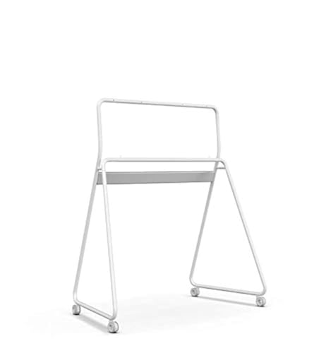 Vibe 55'' Interactive Whiteboard Portable Stand, Four Lockable Wheels, Sleek Design for The Modern Office or Classroom (White)