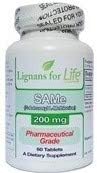 Lignans For LifeSAM-e for Adults, 60 Tablets, 200mg Active S-Adenosyl L-Methionine, Cognitive and Liver Booster, Revitalizing Nutritional Supplement