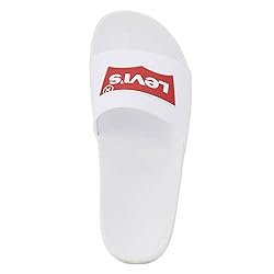Levi's Men's Batwing Slide 2 Sandal, White, 11