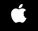 Apple Logo with Steve Jobs Face White Decal Sticker Peel And Stick