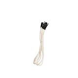 BitFenix Alchemy Multisleeve 4-Pin 30cm PWM Fan Extension Cable - White Sleeve/Black Connector (BFA-MSC-4F30WK-RP)