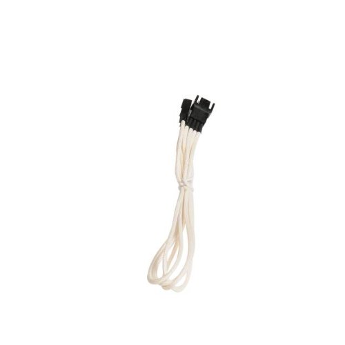BitFenix Alchemy Multisleeve 4-Pin 30cm PWM Fan Extension Cable - White Sleeve/Black Connector (BFA-MSC-4F30WK-RP)