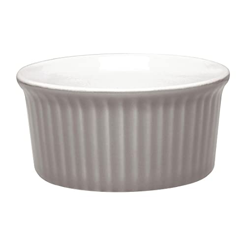 Olympia Stoneware Pastel Ramekins 145ml 90mm (Pack of 12), Grey