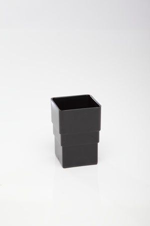 POLYPIPE RS225 Black Pipe Connector Joiner Plain for 65mm Square downpipe
