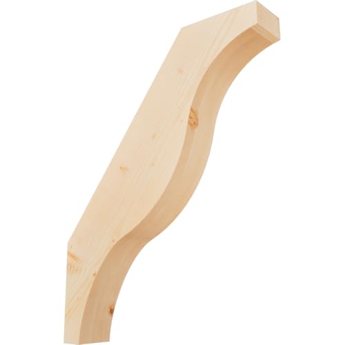 Ekena Millwork BRC06X30X38FST00SDF 5 1/2"W x 30"D x 38"H Funston Smooth Knee Br…