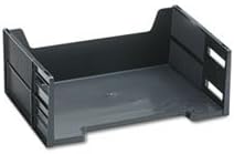 (6 Pack Value Bundle) RUB17601 Stackable High-Capacity Side Load Letter Tray, Polystyrene, Ebony