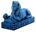 Blue Amenhotep III Sphinx Egyptian Figure Collectible