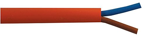 PRO ELEC PELB1058 3182Y 2 Core Mains Cable, 0.75mm, 10A, Orange, 50m