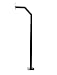 ALEKO LM107 Universal Mounting Post Gate Entry Gooseneck Curb Type Keypad Stand 51 Inches Tall Black