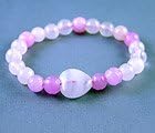 Zorbitz Live Love Hope Good Luck Pink Jade Beaded Bracelet